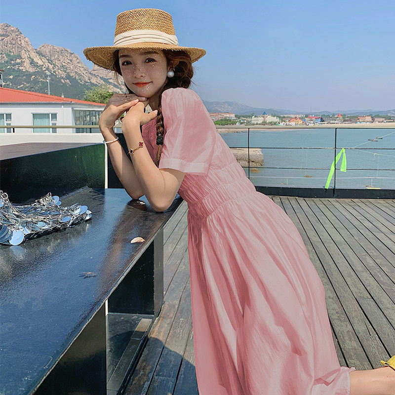 法式超好看天丝连衣裙女夏轻奢高级感气质绝美宽松显瘦莱赛尔裙子,女装连衣裙,Mushroom