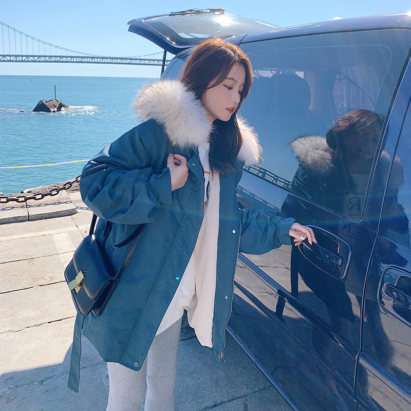 双11主推档口现货2023冬装三色兔毛派克服011930p190k278，女装派克服，Mushroom