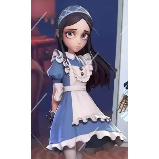 爱丽丝超自然c服女仆风蓝色连衣