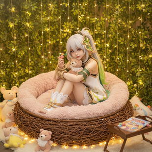原神纳西妲二次元风cosplay服装小草神女动漫角色扮演服全套cos服