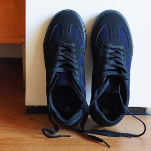 时舟 中性德训鞋 植物蓝靛染 复古平底 运动鞋 重磅剑道服面料