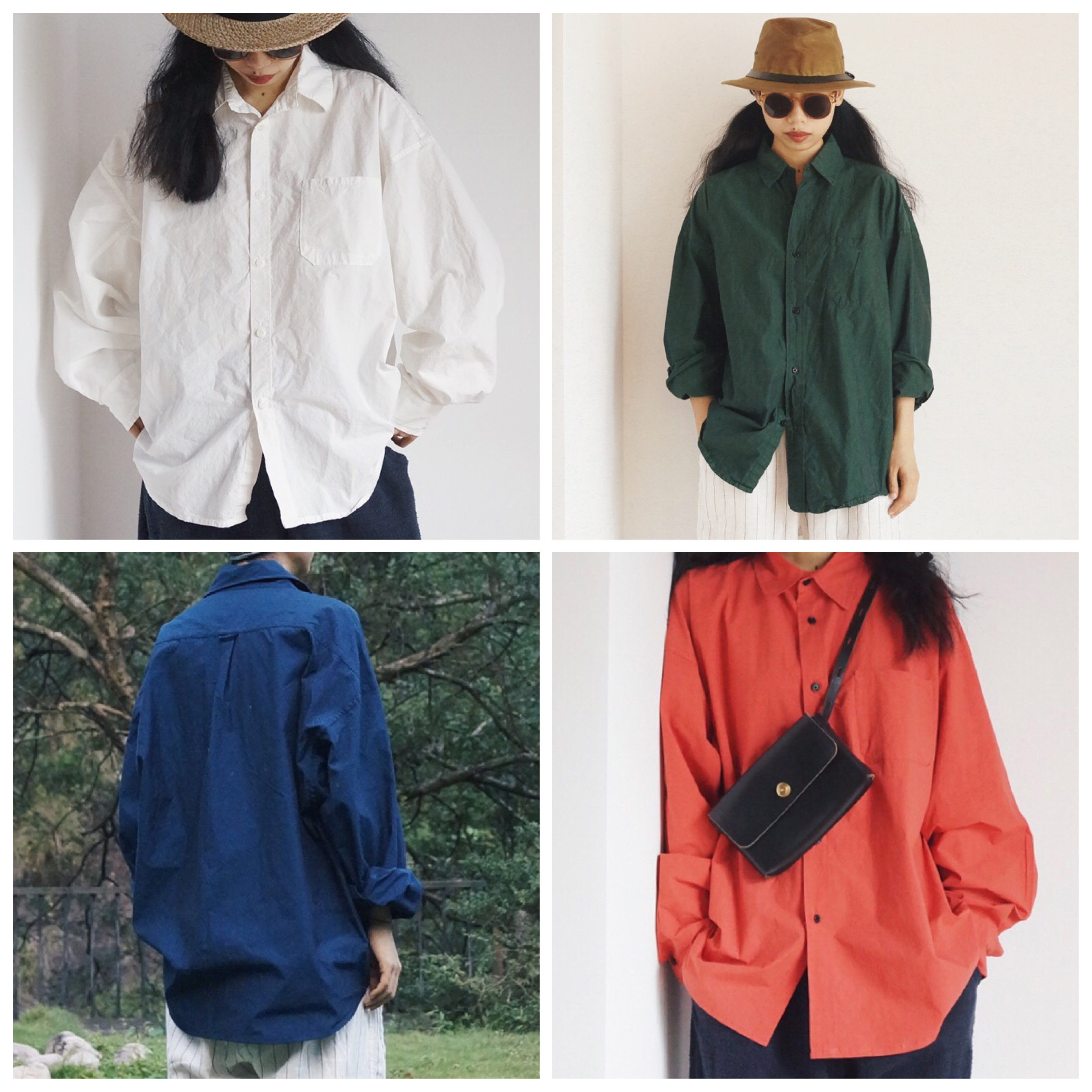 时舟宽松男女同款长袖匹马棉