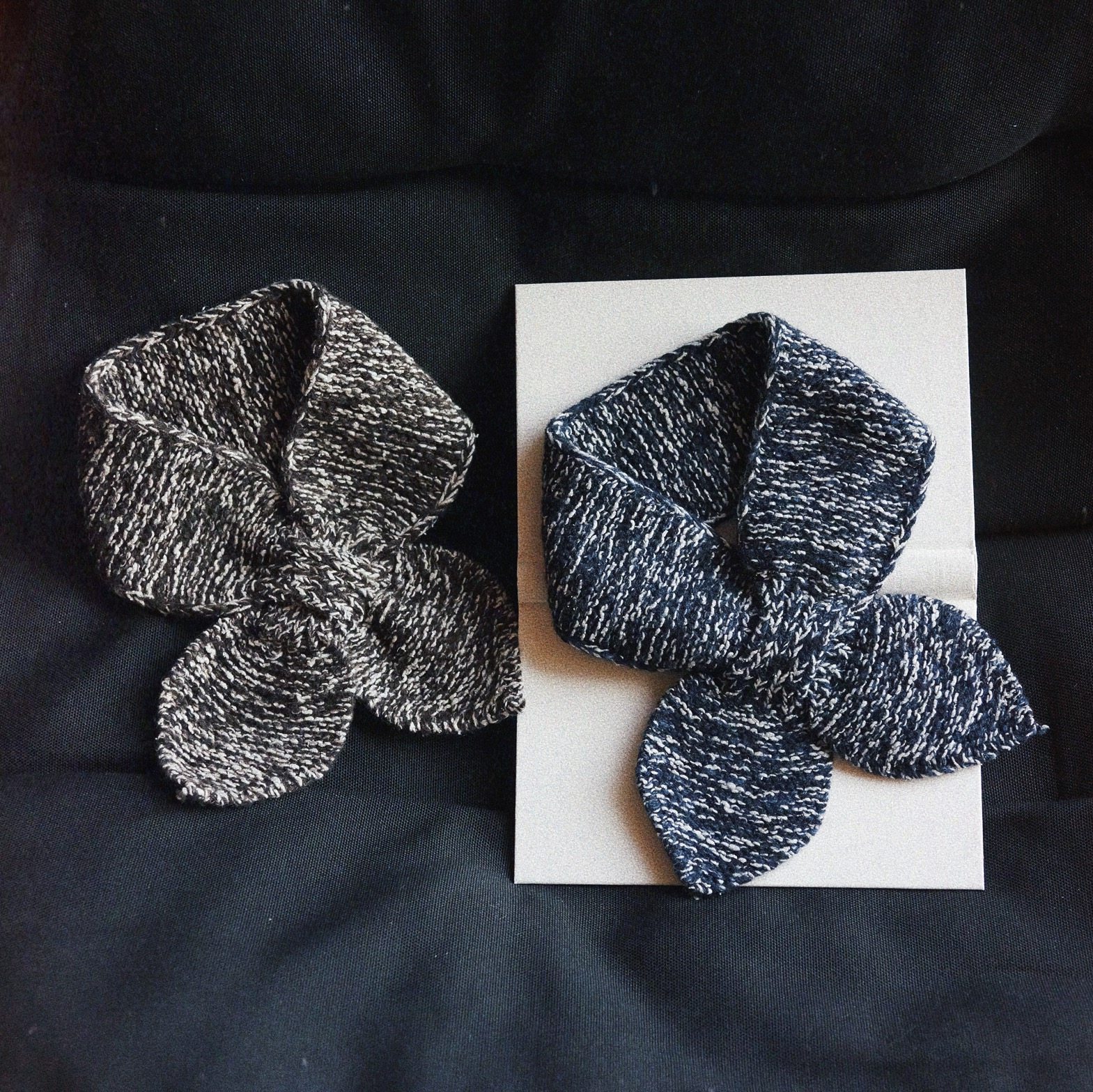 时舟冬季手工编织多围法小围巾