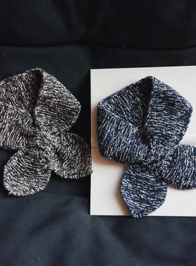 【时舟】羊毛和柞蚕丝混线手工织 冬季保暖 限量多围法小围巾