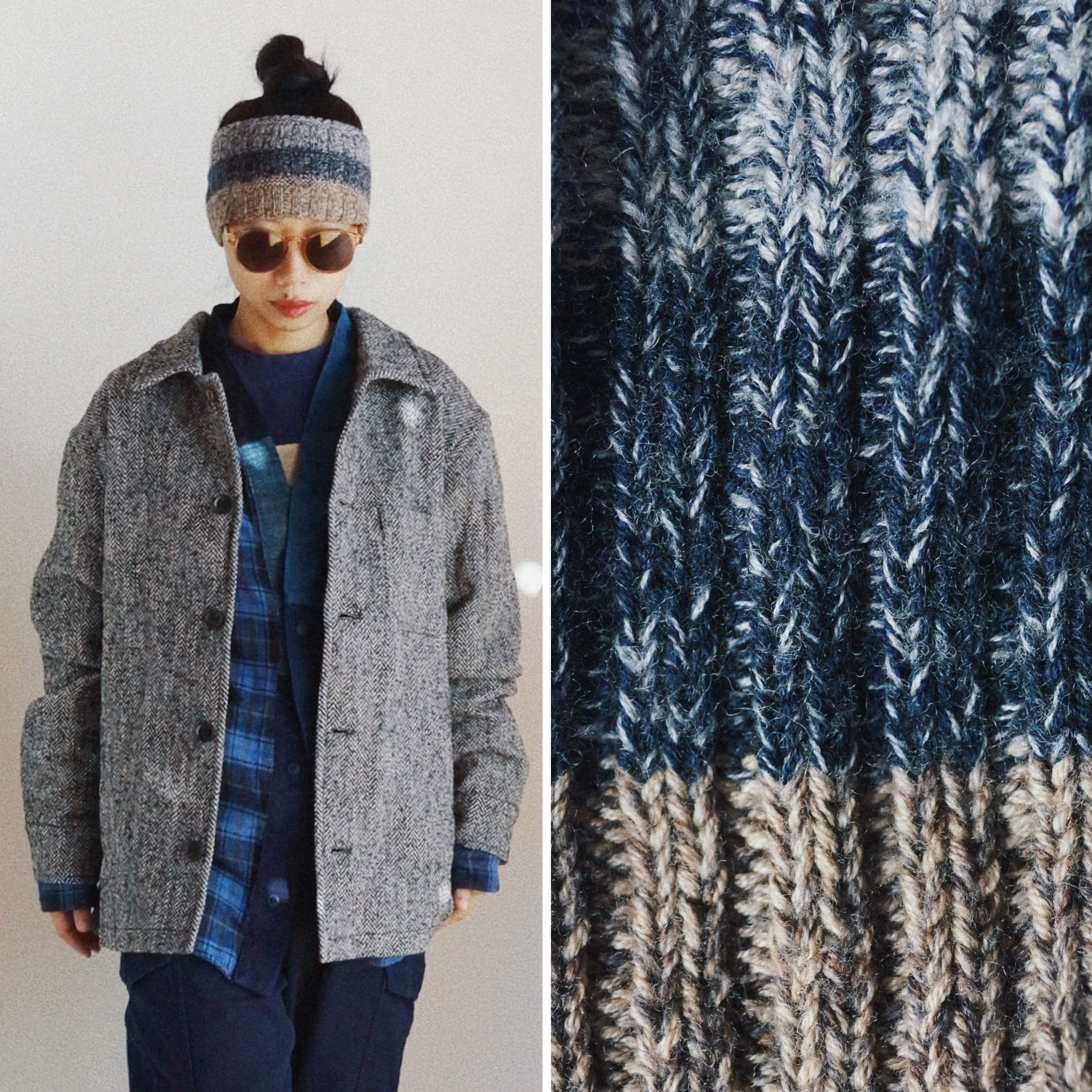 羊毛和柞蚕丝混线手工织发带