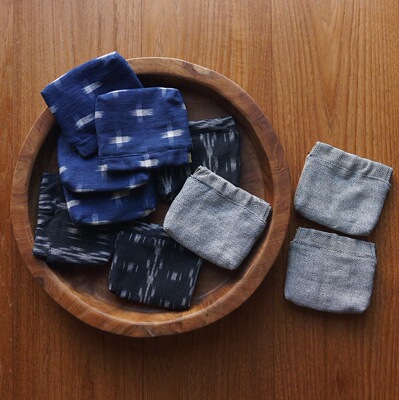 【时舟】老印花布提花土布钱包