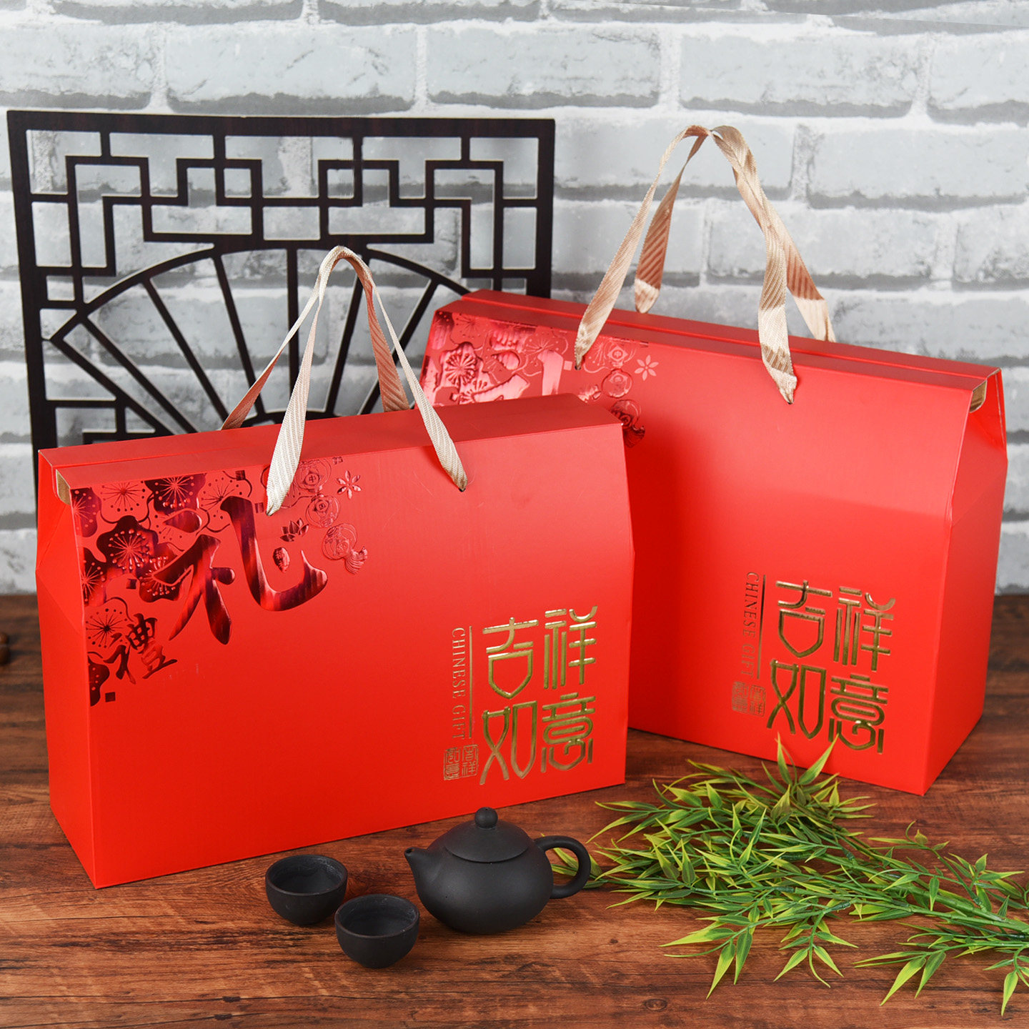 年货礼品包装空盒过年送礼手提箱干果坚果红枣核桃零食点心大礼盒