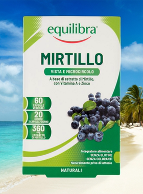 意大利EQUILIBRA MIRTILLO蓝莓胶囊保护视力促进微循环补维生素A