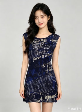 伊可爱E&you Simple纯欲辣妹短袖连衣裙女夏季修身显瘦包臀短裙子