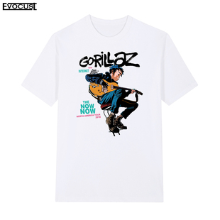 街头霸王gorillaz虚拟角色乐队短袖T恤now男女复古怀旧吉他卡通