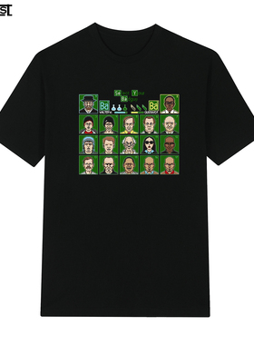 绝命毒师Breaking Bad美剧像素风海森堡老白卡通动漫短袖T恤男女