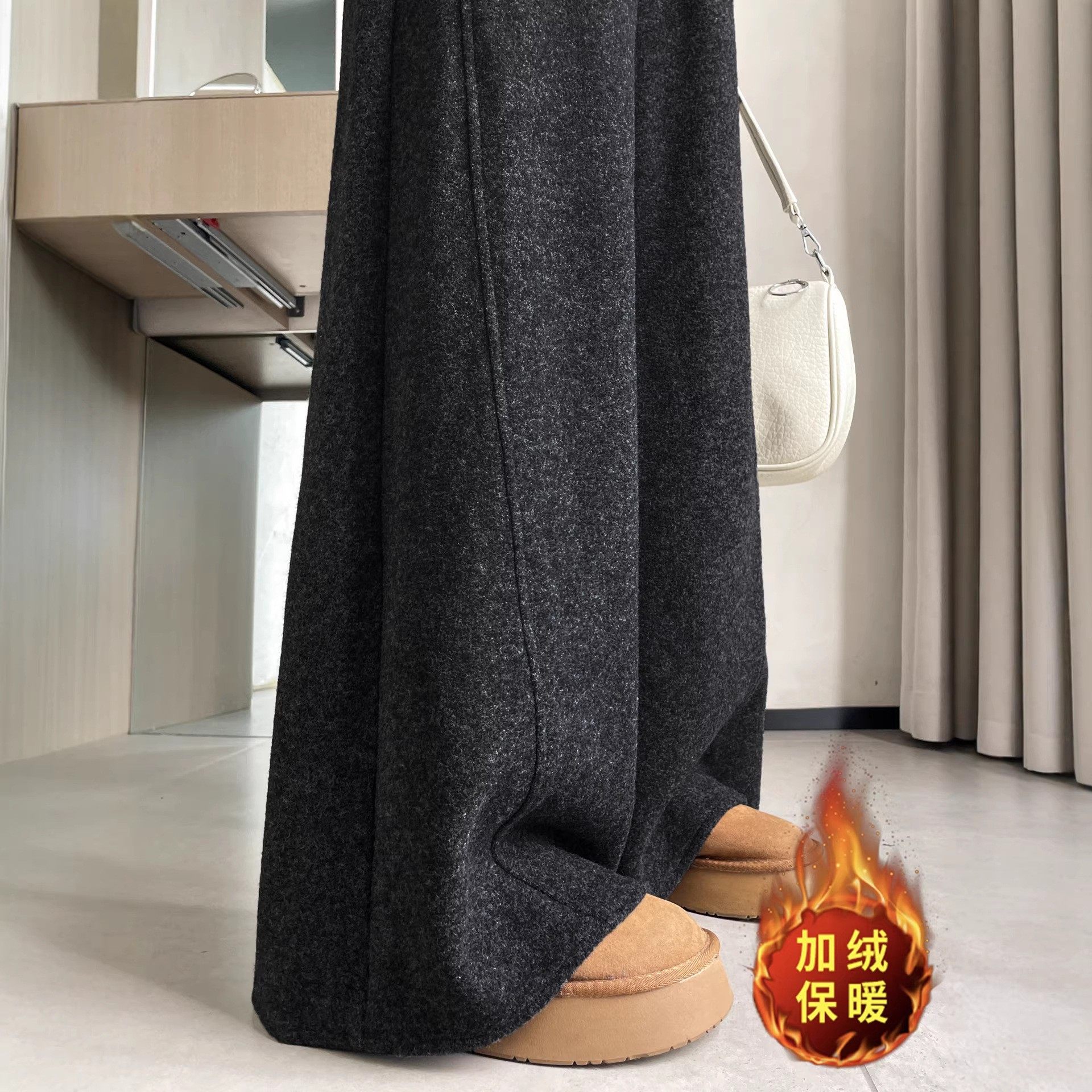 小众设计感纯色阔腿休闲裤2026新款秋冬季韩版潮流ins女生长裤子,女装/女士精品,休闲裤,淘宝优惠券,粉丝福利购,淘宝优惠卷