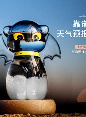 厂家批发新款猫咪天气预报风暴瓶