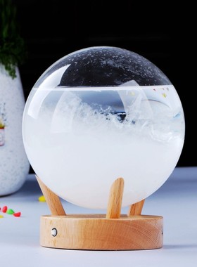 刻字新款水晶球天气预报风暴瓶创意礼品摆件情人男女朋友生日礼物