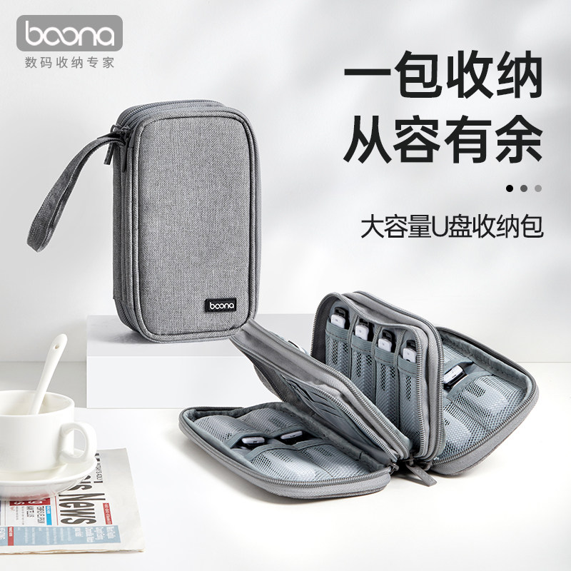 u盾收纳包网银u小迷你大容量银行卡片包u盘收纳袋k宝保护套财务出纳网银收纳整理中农工建交招u盾包