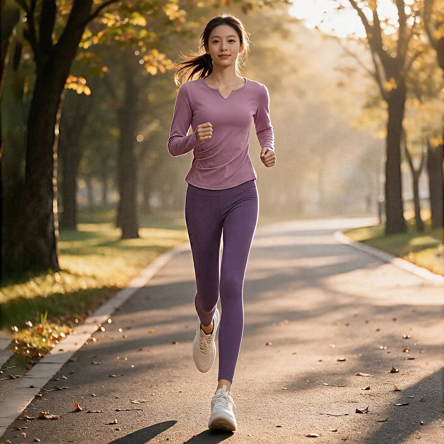 长袖运动健身普拉提瑜伽服套装女