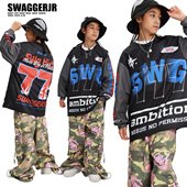 套装 街舞服装 男童hiphop酷帅潮服女童爵士舞迷彩裤 春秋儿童演出服