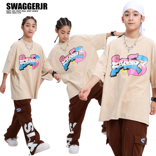 街舞演出服hiphop儿童街舞潮服