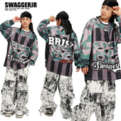 儿童演出服嘻哈男童街舞潮服酷帅架子鼓hiphop女童炸街表演服套装