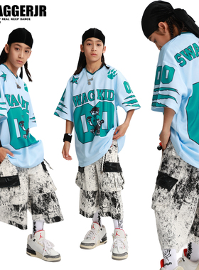 Swagger.JR儿童街舞演出服男童嘻哈hiphop表演服女童宽松练功服