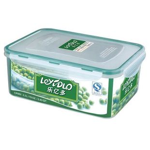 2300ml 干货收纳盒CP062 乐亿多保鲜盒 塑料密封防漏长方形保鲜盒