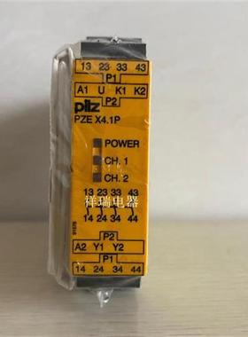 全新Pilz安全继电器PZE X4.1P 24VDC 4n/o现货777587
