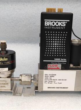 BROOKS/布鲁克斯 质量流量计 5850E O2 400SCCM  富士金隔膜阀