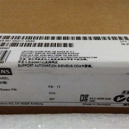 6AV6647-0AG11-3AX0TP1500 PN触摸屏6AV6 647-OAG11-3AX0