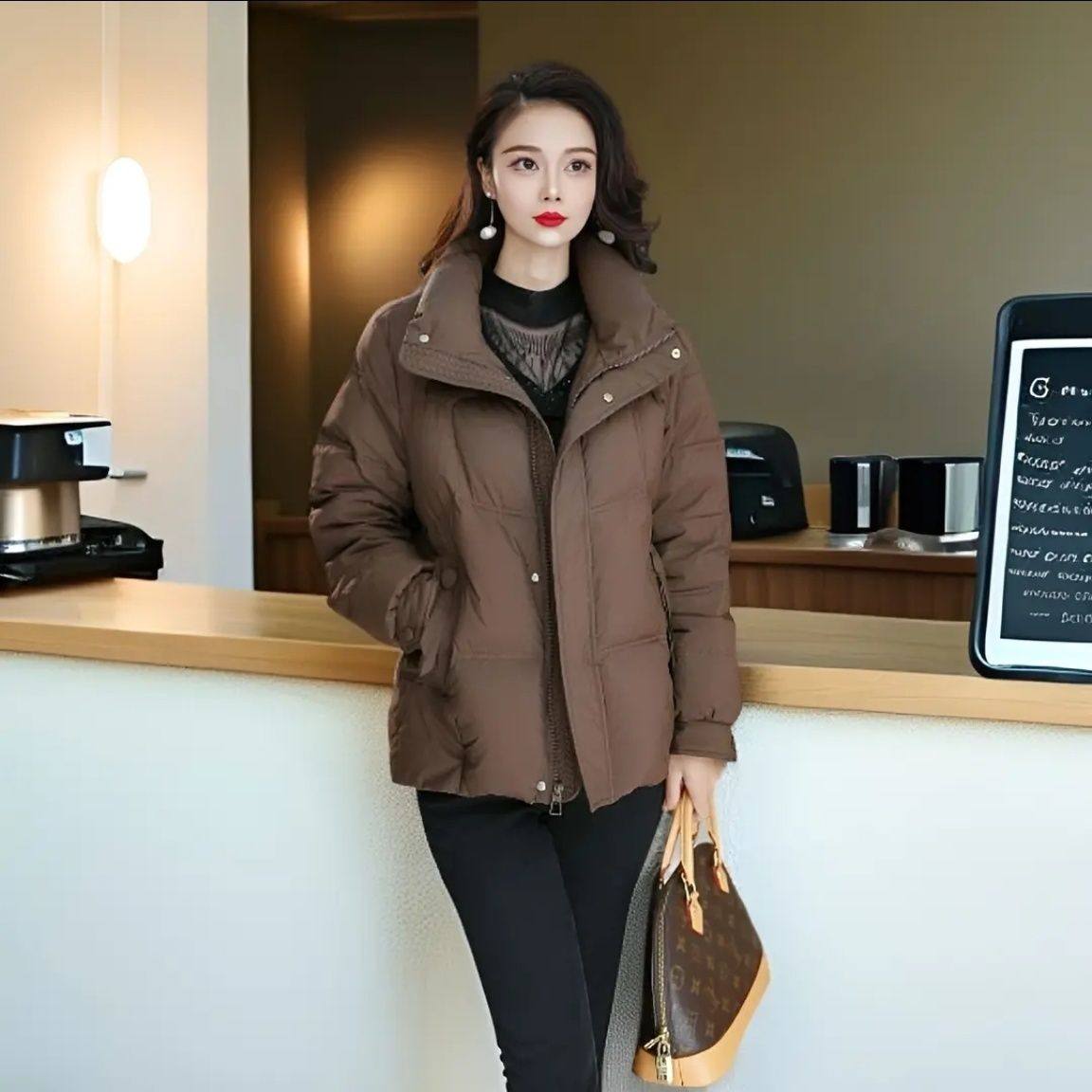 2025新款妈妈装洋气立领羽绒服女冬季时尚加厚宽松休闲免洗外套,女装/女士精品,羽绒服,淘宝优惠券,粉丝福利购,淘宝优惠卷