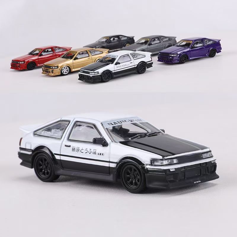DCT 1:64丰田AE86宽体改装版仿真合金汽车模型收藏