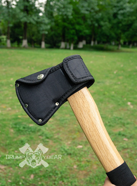 G&B暴躁熊 斧子套斧头套保护尼龙斧套子牛皮腰斧套斧头护套挂包