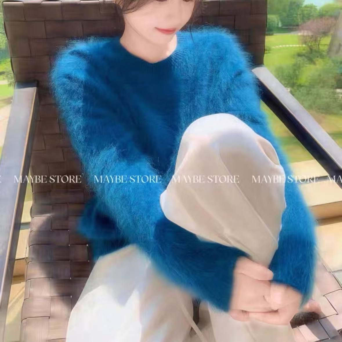 2025W-BOBOGNS-1121岛精无缝一体100山羊绒拉毛-圆领-最初的拉毛