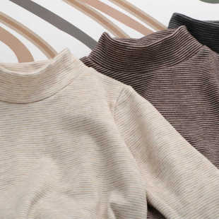 宝宝打底衫羊绒棉秋款中小童半高领磨毛内搭儿童上衣男童长袖T恤