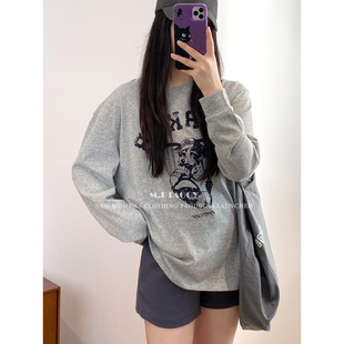 T恤1030 OPEN家青春活力感区别市场货小狗长袖 桃桃家 心动信号