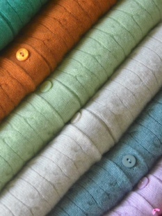 2024秋款 赵 亲肤柔软低圆领纽花针织开衫 思同款 麻花毛衣外套