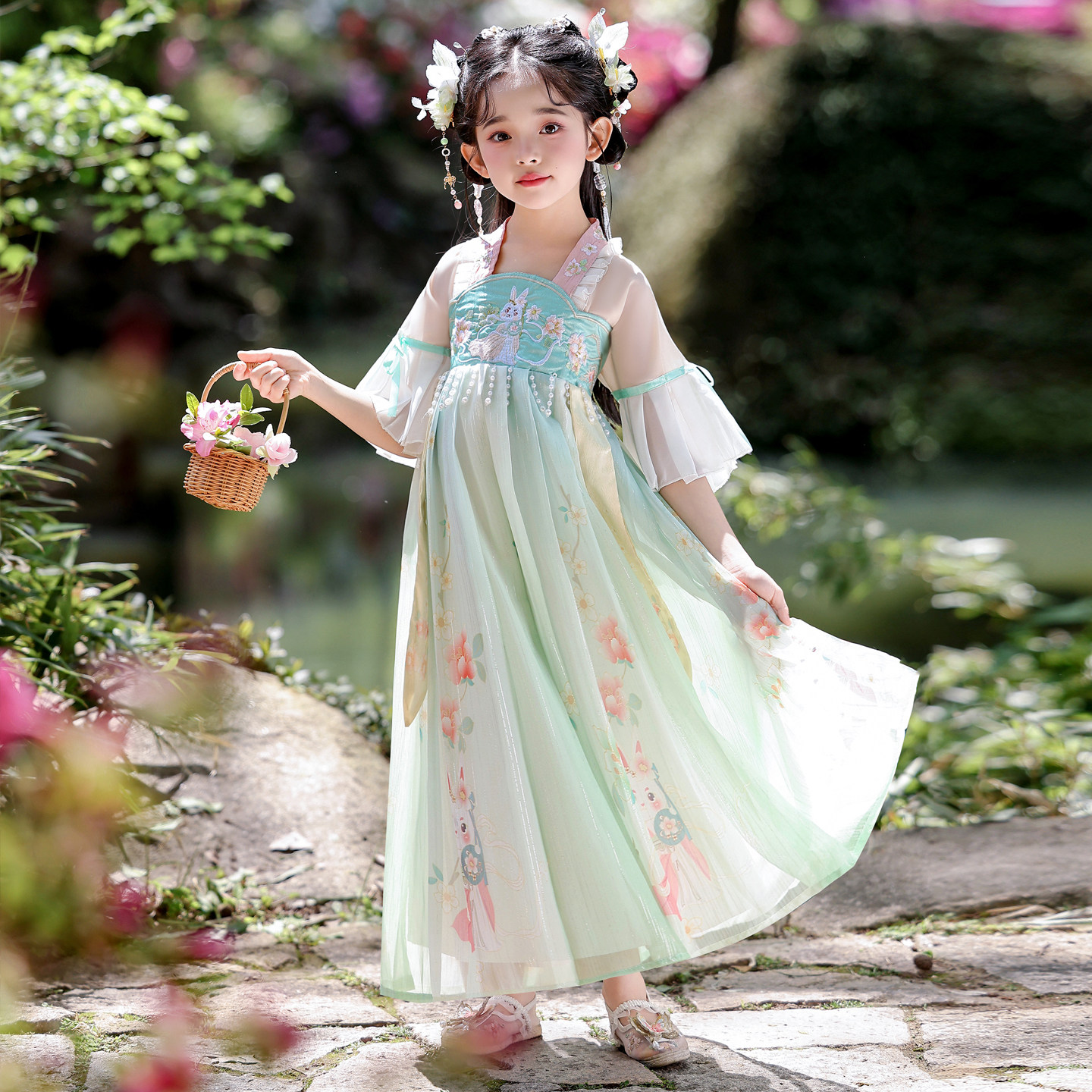 中秋儿童汉服女童2026新款连唐装