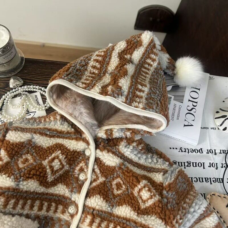 韩版女童羊羔毛外套64