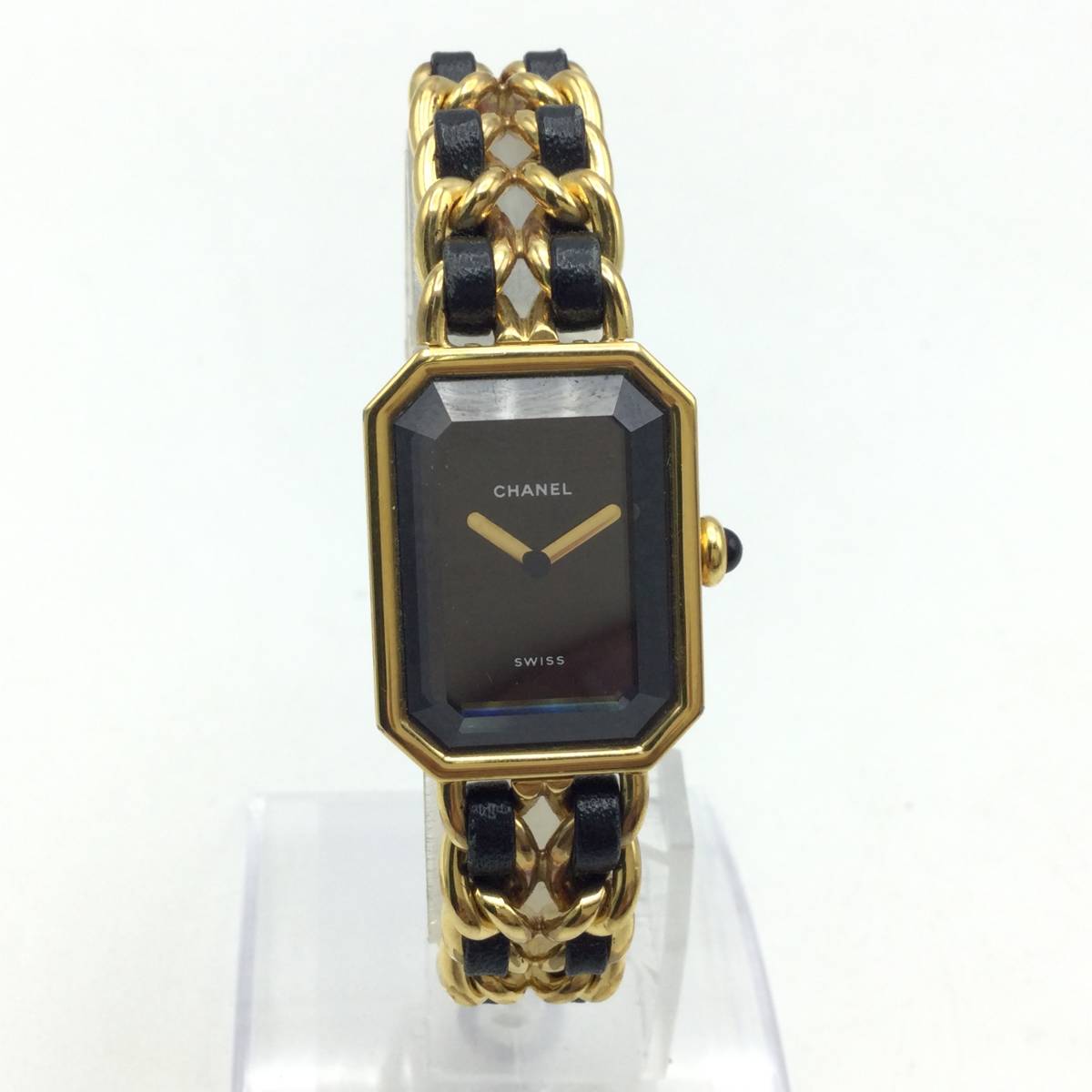 Vintage中古黑金方糖腕表石英手表Chanel香奈儿时尚气质女表