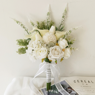 郁金香玫瑰仿真手捧花束