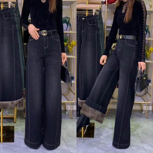 阔腿裤长款加绒加厚2025冬季保暖