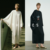 美得松弛简单 安上THE AES｜慵懒诗意 極简廓型纸片人醋酸连衣裙