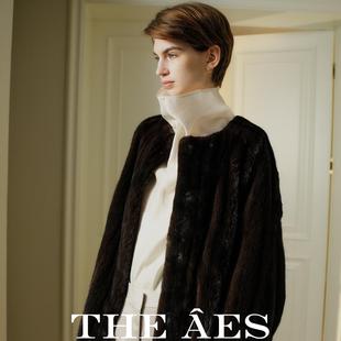 安上THE 北欧进口臻藏皇冠丹麦天鹅绒紫标水貂外套 AES奢光随行