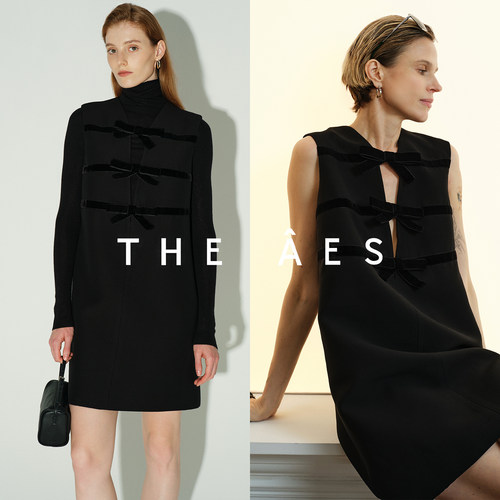 安上THE AES｜典藏PRA重磅52姆米丝毛 90s千禧优雅可叠穿连衣裙