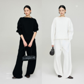 古典立裁长绒棉卫衣休闲弯刀卫裤 安上THE AES｜率性与温柔之间