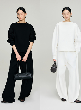 安上THE AES｜率性与温柔之间 古典立裁长绒棉卫衣休闲弯刀卫裤