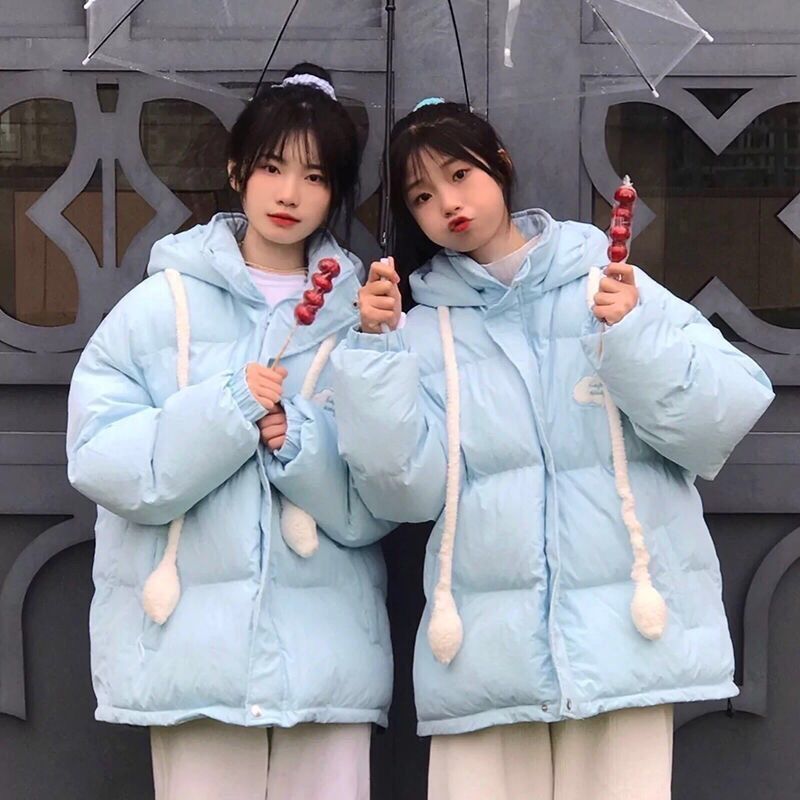 女童加厚冬季韩版外套兔耳朵