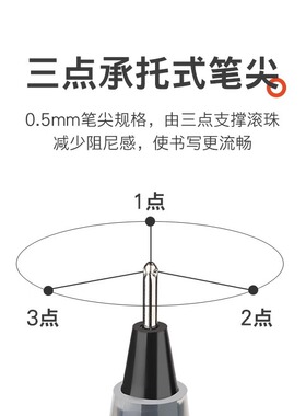 百乐PilotP500考试中性笔组合金标系列文具0.5mm黑蓝红色学生刷题