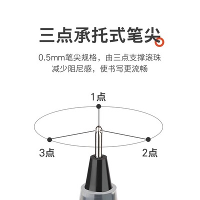 百乐PilotP500考试中性笔组合金标系列文具0.5mm黑蓝红色学生刷题
