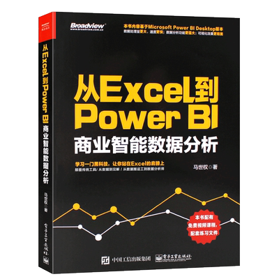 正版从Excel到Power BI 商业智能数据分析 PowerBI入门书 Power BI操作教程 Power Query数据查询工具 电子工业 excel数据分析教程