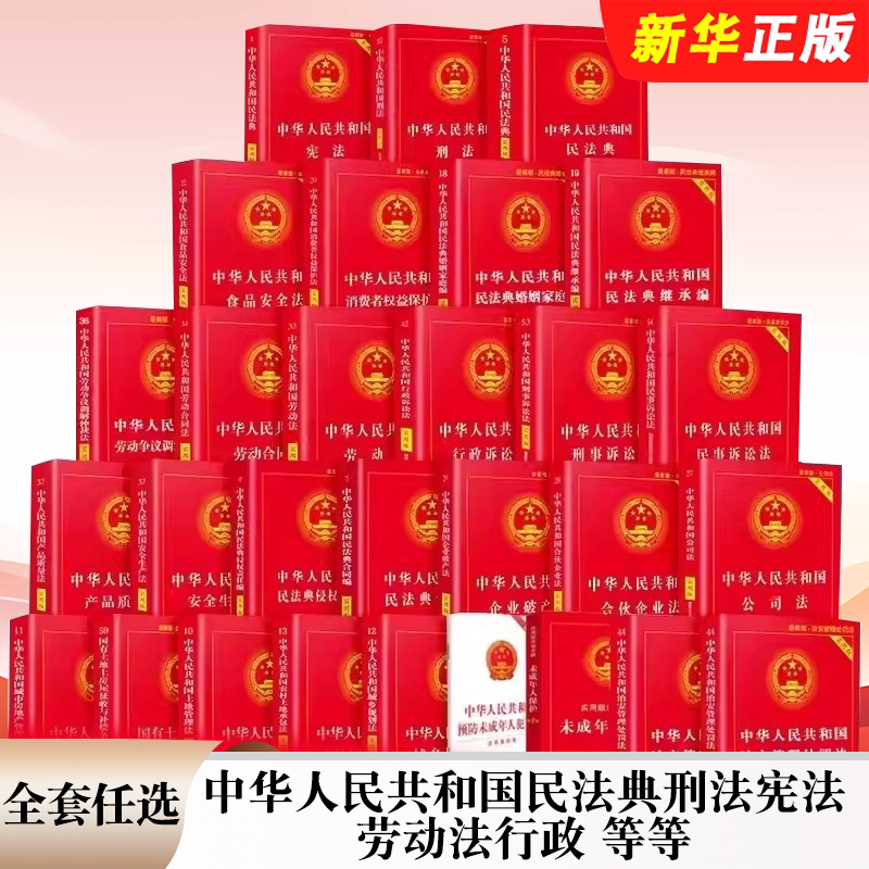 正版全套任选 中华人民共和国民法典刑法宪法劳动法行政民事诉讼法公司法消费者保护法 实用版 中国法治出版社